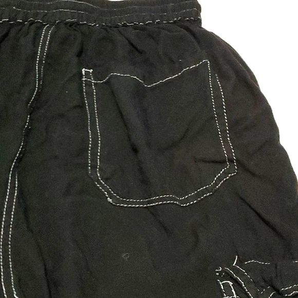 Angie Black Boho Utility Pull On Jogger Style Pants With Side Pockets - Picture 11 of 14